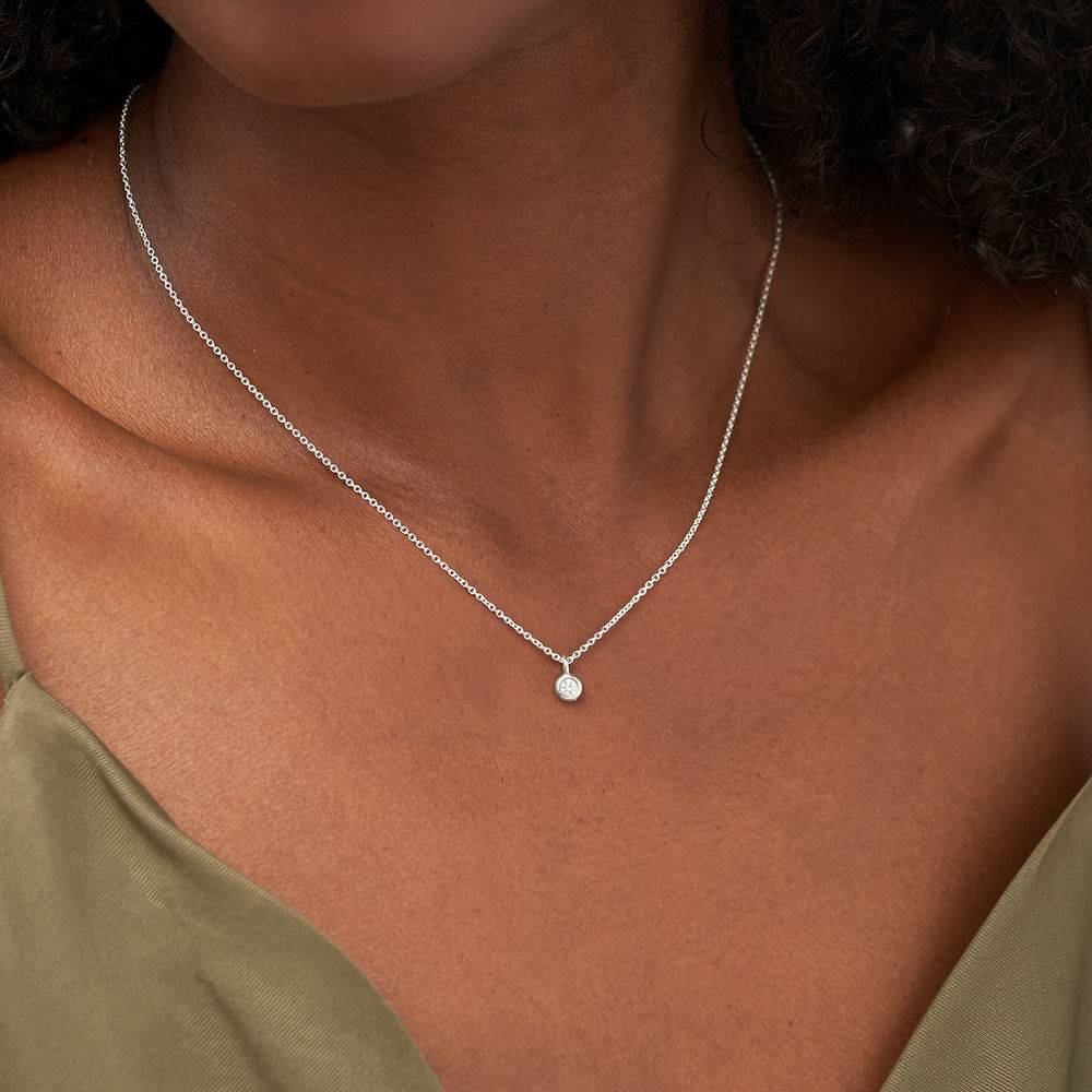 0,10 ct Solitaire Diamant-Halskette - 925er Sterlingsilber-5 0,10 ct Solitaire Diamant-Halskette - 925er Sterlingsilber-5 Produktfoto