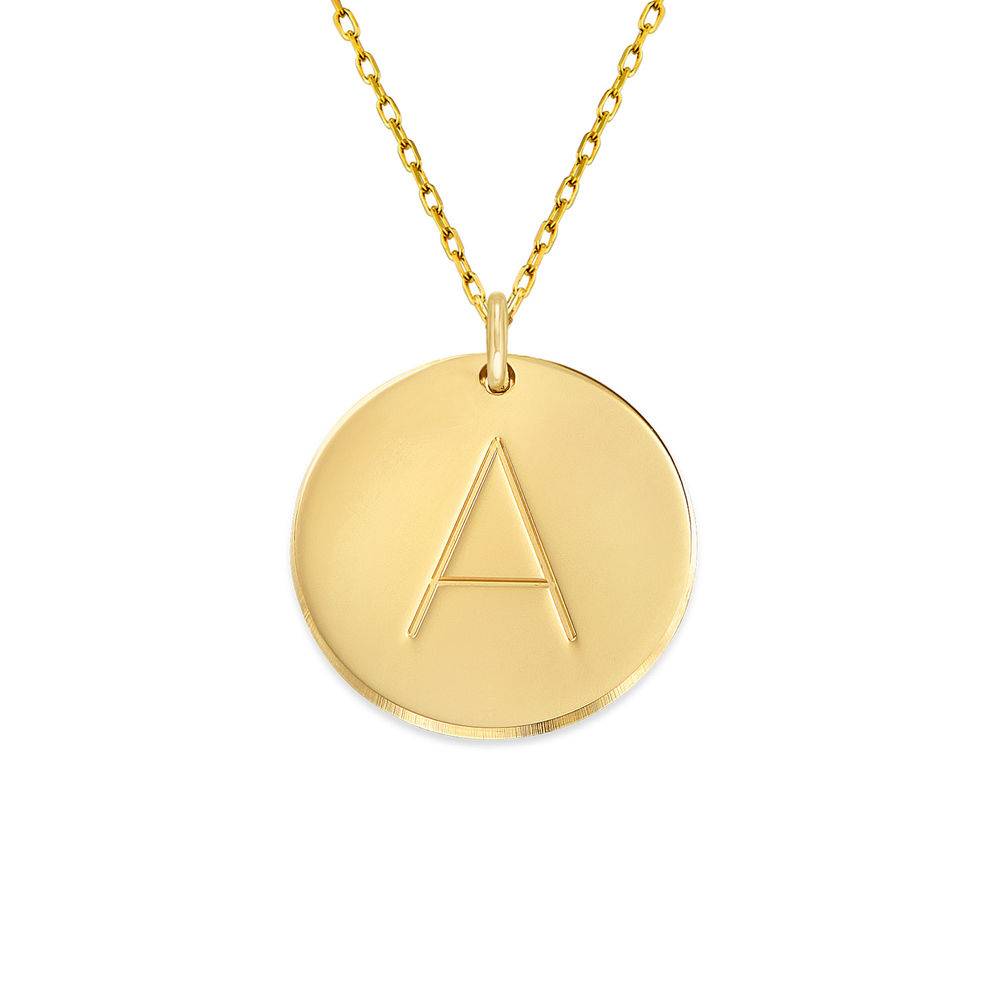 Initial-Anhänger-Kette - 417er Gelbgold-4 Initial-Anhänger-Kette - 417er Gelbgold-4 Produktfoto