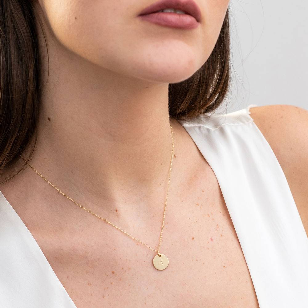 Initial-Anhänger-Kette - 417er Gelbgold-3 Initial-Anhänger-Kette - 417er Gelbgold-3 Produktfoto