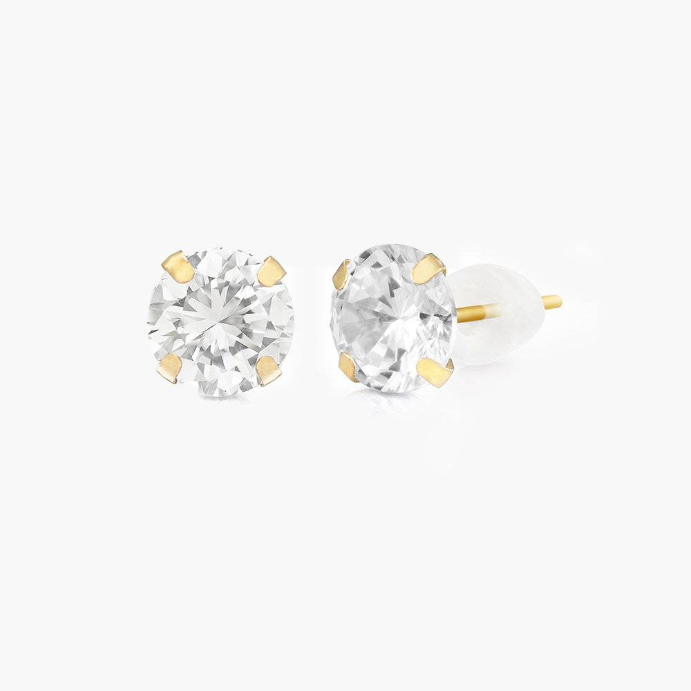 Zirkonia Ohrstecker - 417er Gelbgold-1 Produktfoto