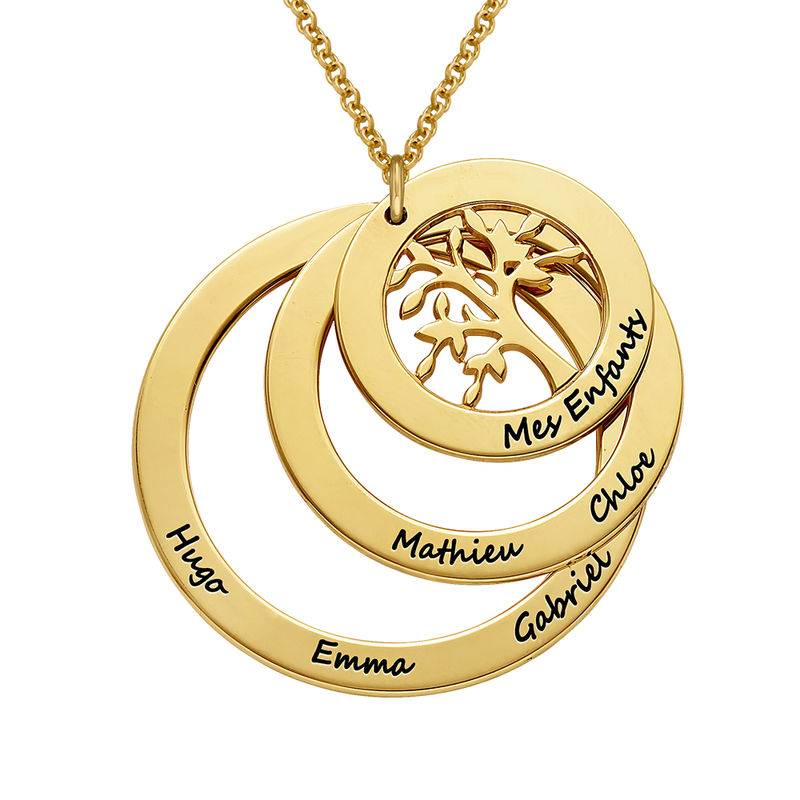 Familienkreis-Halskette mit Familienbaum - Gold-Vermeil-3 Familienkreis-Halskette mit Familienbaum - Gold-Vermeil-3 Produktfoto