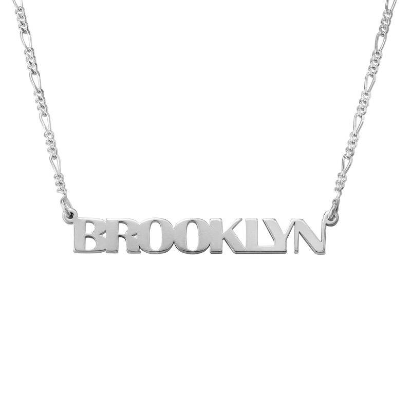 Unisex Namenskette mit Großbuchstaben - 925er Sterlingsilber-1 Produktfoto