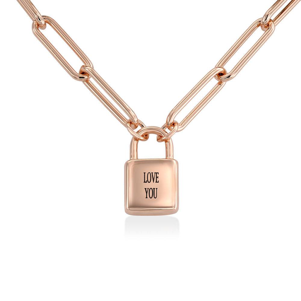 Allie Vorhängeschloss Gliederarmband - rosévergoldetes Sterlingsilber-2 Allie Vorhängeschloss Gliederarmband - rosévergoldetes Sterlingsilber-2 Produktfoto