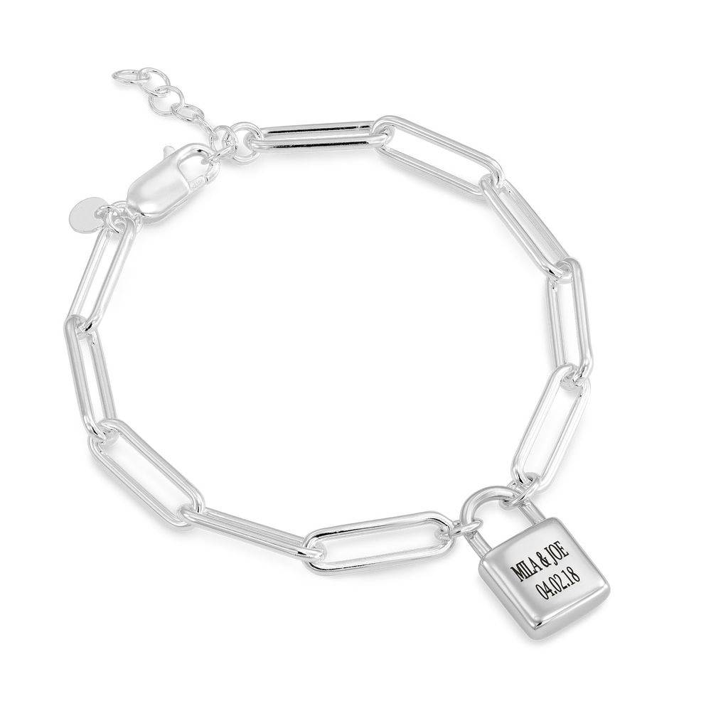 Allie Vorhängeschloss Gliederarmband - 925er Sterlingsilber-2 Produktfoto