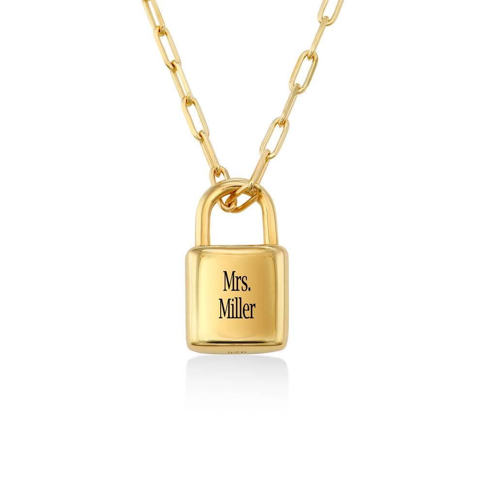 Allie Vorhängeschloss Gliederkette - Gold-Vermeil-2 Produktfoto