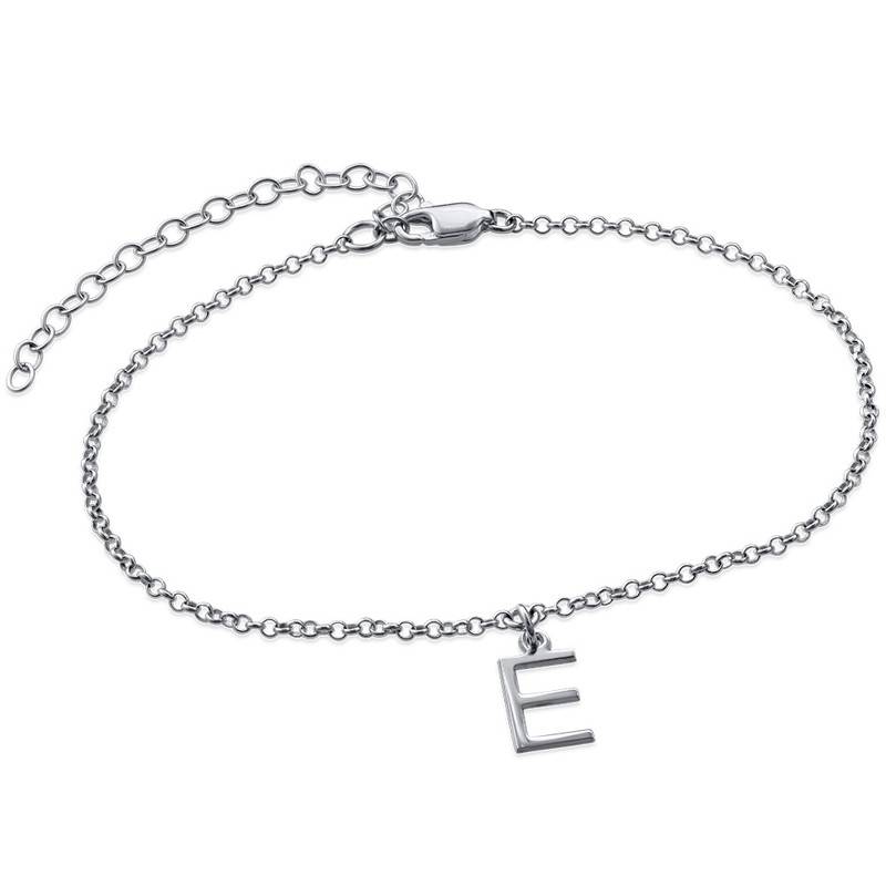 Fußkette mit Buchstabe - in Silber-1 Produktfoto
