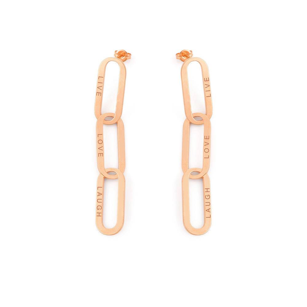 Aria Gliederohrringe - 750er rosévergoldetes Silber-3 Produktfoto