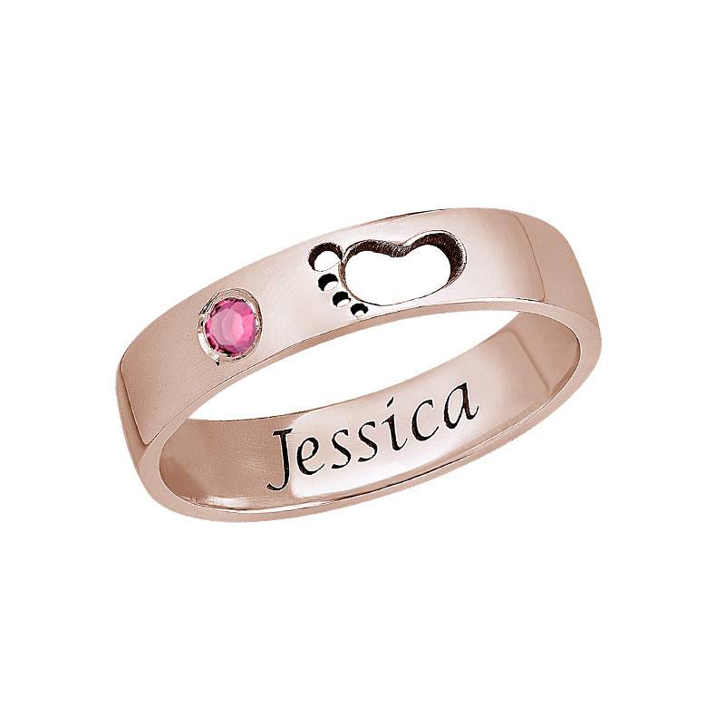 Babyfuß-Ring mit Innengravur - rosévergoldetes Sterlingsilber-1 Babyfuß-Ring mit Innengravur - rosévergoldetes Sterlingsilber-1 Produktfoto