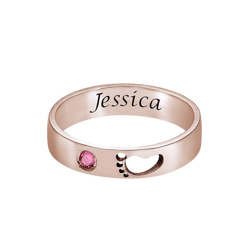 Babyfuß-Ring mit Innengravur - rosévergoldetes Sterlingsilber-3 Babyfuß-Ring mit Innengravur - rosévergoldetes Sterlingsilber-3 Produktfoto