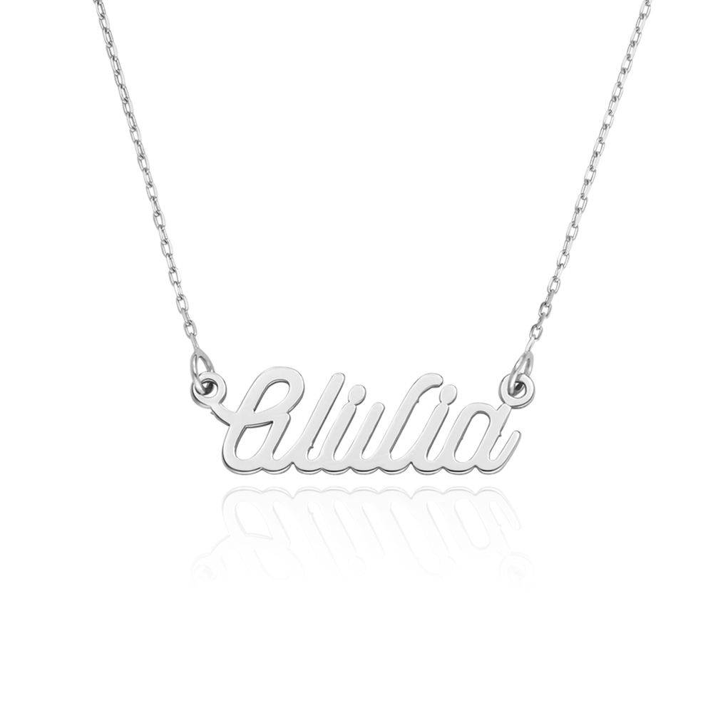 Twirl Script Namenskette - 417er Weißgold-3 Produktfoto
