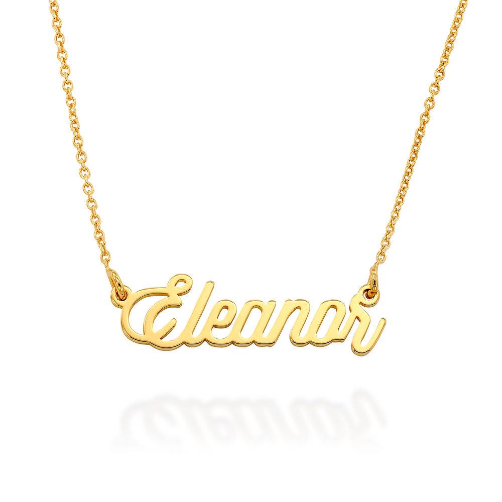 Twirl Script Namenskette - Gold-Vermeil-2 Produktfoto