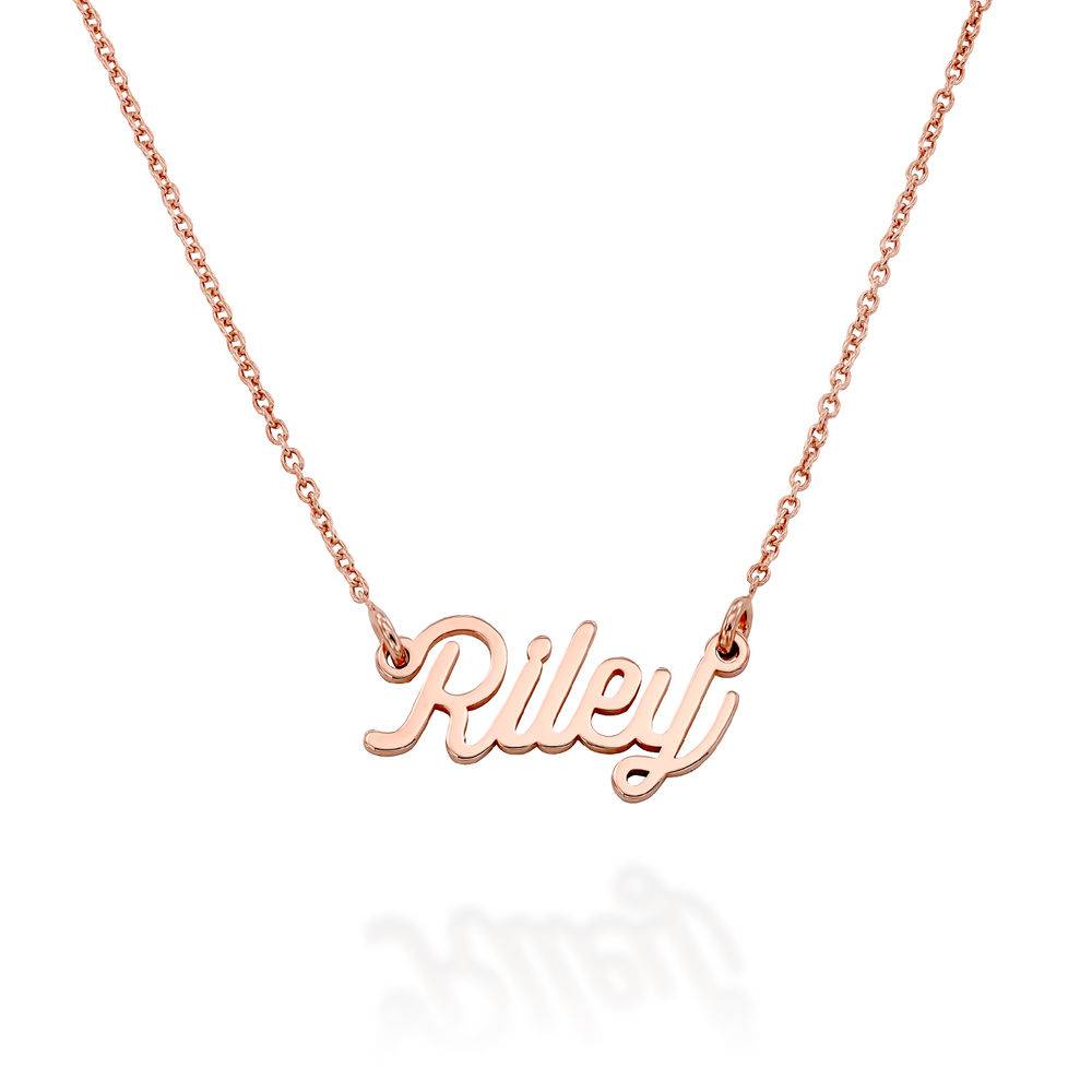 Twirl Script Namenskette - rosévergoldetes Sterlingsilber-3 Twirl Script Namenskette - rosévergoldetes Sterlingsilber-3 Produktfoto