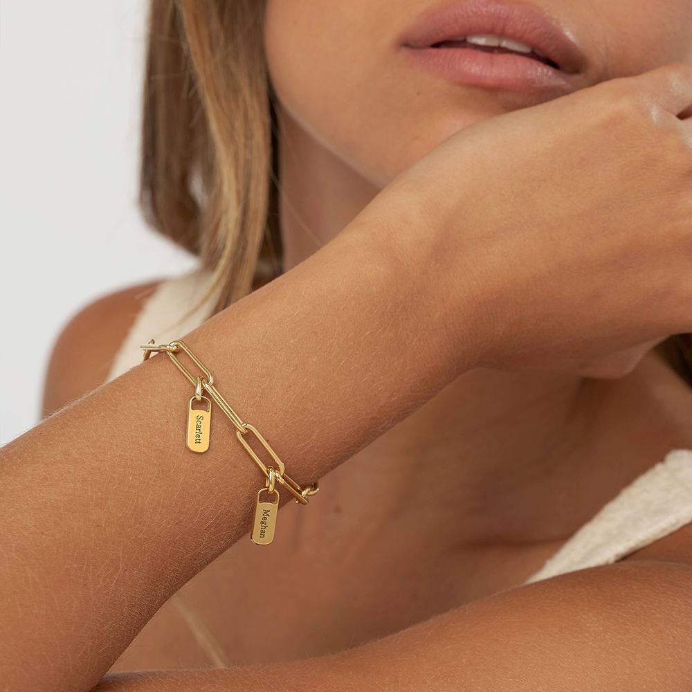 Rory Gliederarmband mit gravierten Charms - 585er Gelbgold-2 Produktfoto