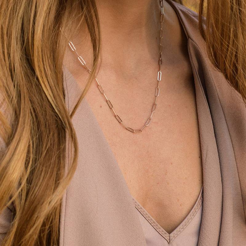 Gliederkette - rosévergoldetes Sterlingsilber-2 Gliederkette - rosévergoldetes Sterlingsilber-2 Produktfoto