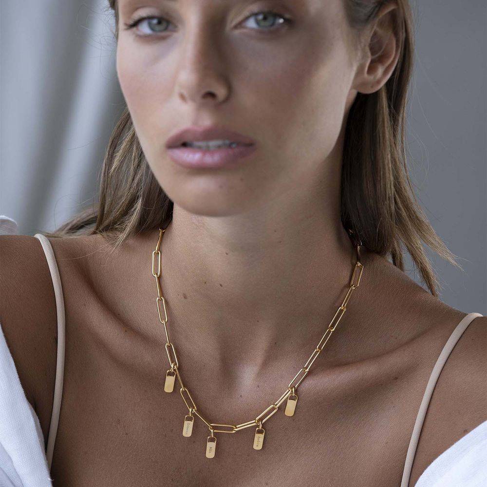 Rory Gliederkette mit personalisierten Tag-Charms - 750er vergoldetes Silber-1 Produktfoto