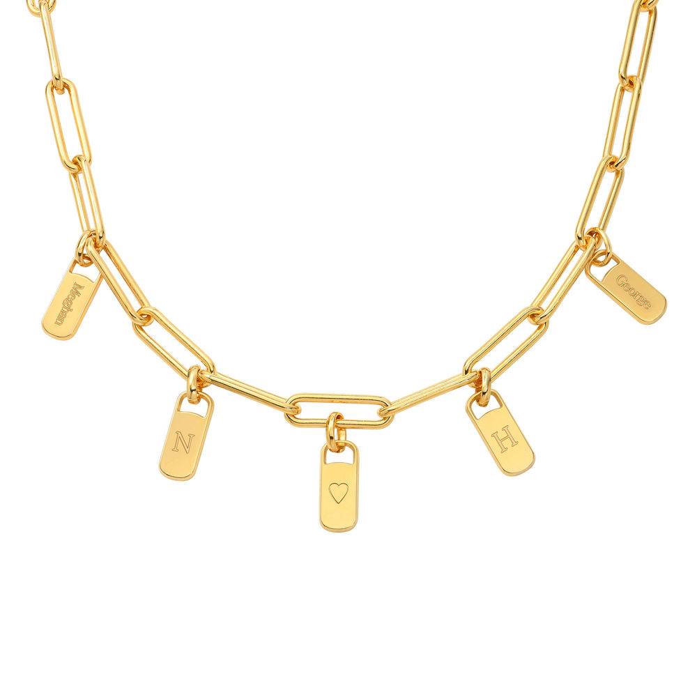Rory Gliederkette mit personalisierten Tag-Charms - 750er Gold-Vermeil-2 Produktfoto