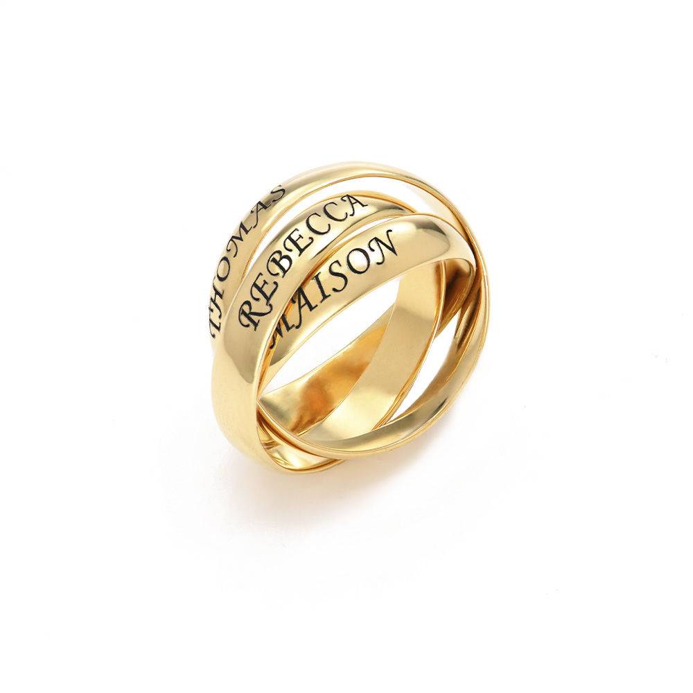 Charlize russischer Ring - vergoldetes Sterlingsilber-2 Produktfoto