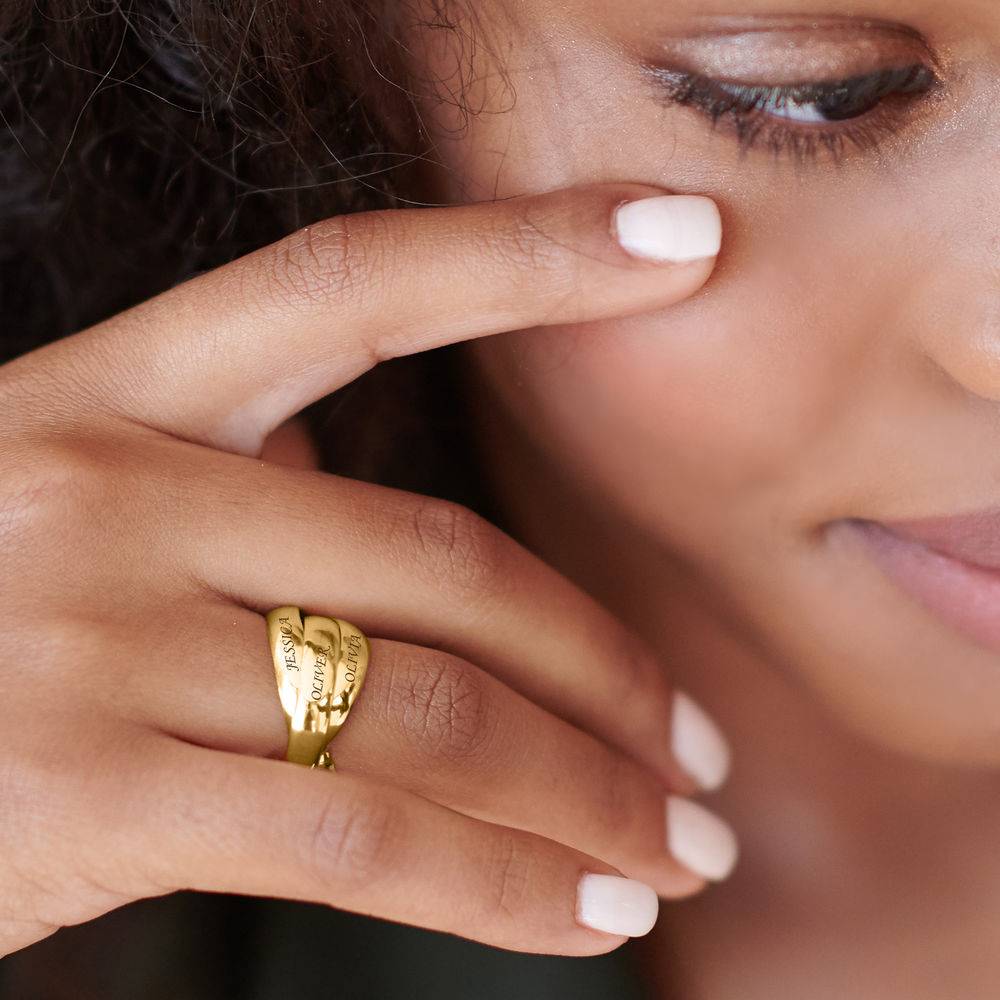 Charlize russischer Ring - vergoldetes Sterlingsilber-5 Produktfoto