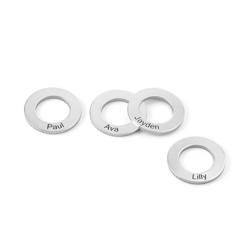 Gravierter Kreis-Charm für Armreif - Silber-1 Gravierter Kreis-Charm für Armreif - Silber-1 Produktfoto