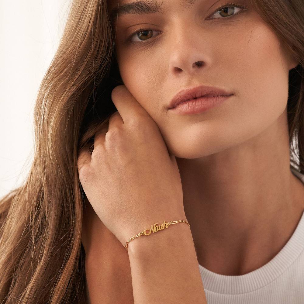 Namens-Gliederarmband / Fußkettchen - in Vergoldung-3 Produktfoto