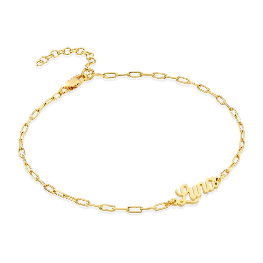 Namens-Gliederarmband / Fußkettchen - Gold-Vermeil-1 Namens-Gliederarmband / Fußkettchen - Gold-Vermeil-1 Produktfoto