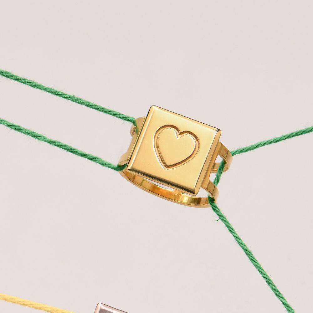 Domino™  Unisex-Würfelring - 750er Gold-Vermeil-8 Produktfoto
