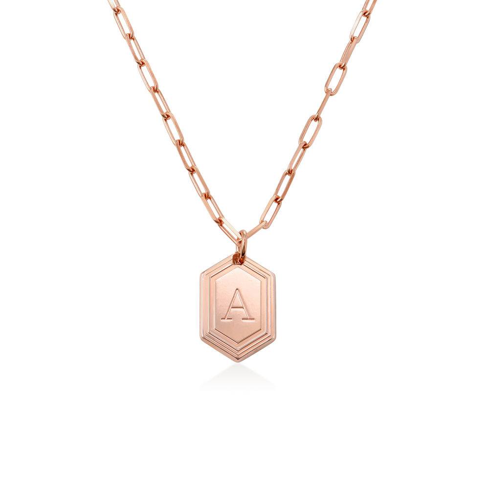 Cupola Gliederkette mit Initial - 750er rosévergoldetes Silber-2 Produktfoto