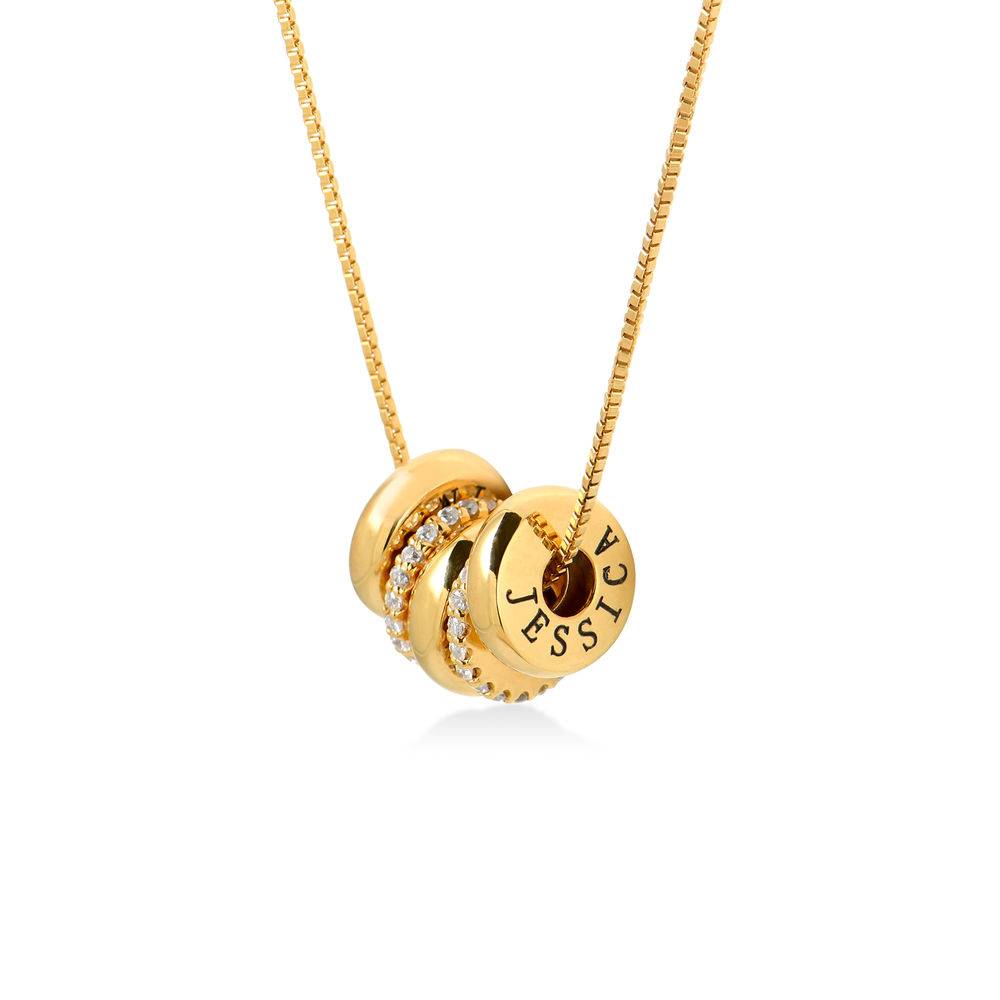Candy Kette mit gravierten Beads - Gold-Vermeil-1 Produktfoto