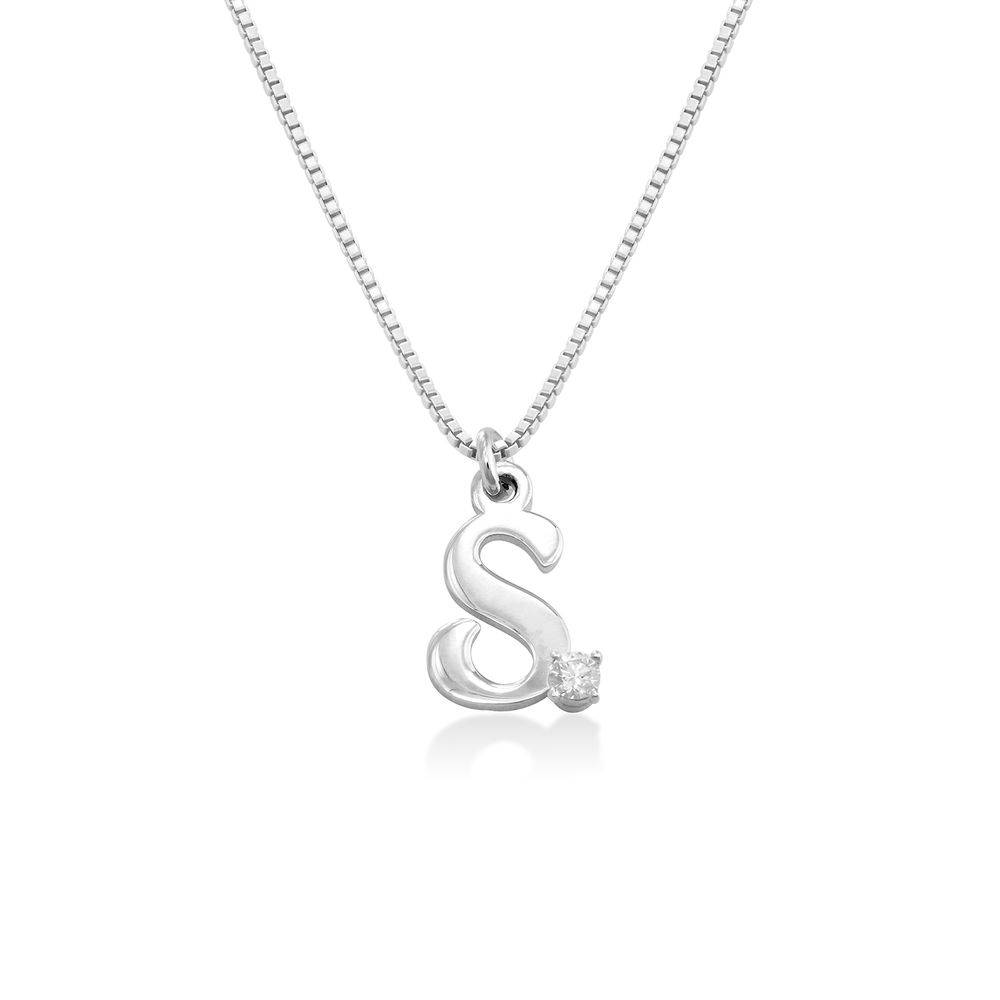 Buchstabenkette mit Labordiamant - Silber-1 Buchstabenkette mit Labordiamant - Silber-1 Produktfoto