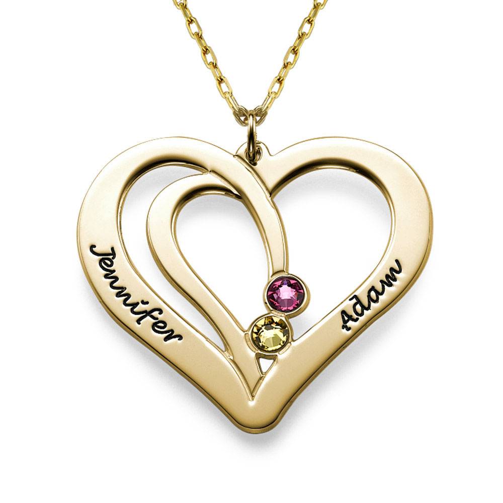 Gravierbare Pärchenkette mit Geburtssteinen - 417er Gelbgold-3 Gravierbare Pärchenkette mit Geburtssteinen - 417er Gelbgold-3 Produktfoto