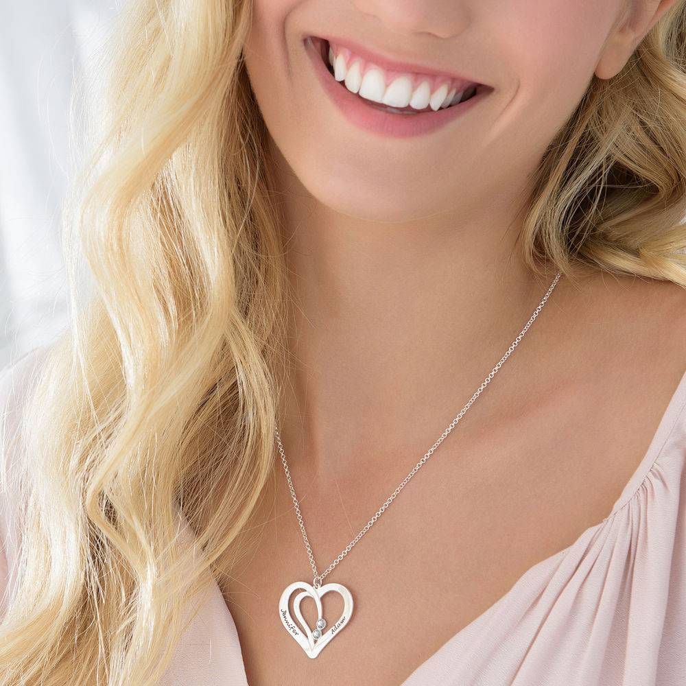 Gravierbare Pärchenkette mit Diamanten - Silber-1 Gravierbare Pärchenkette mit Diamanten - Silber-1 Produktfoto