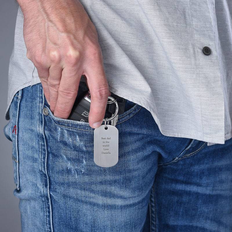 Dog Tag Schlüsselanhänger mit Gravur-4 Produktfoto