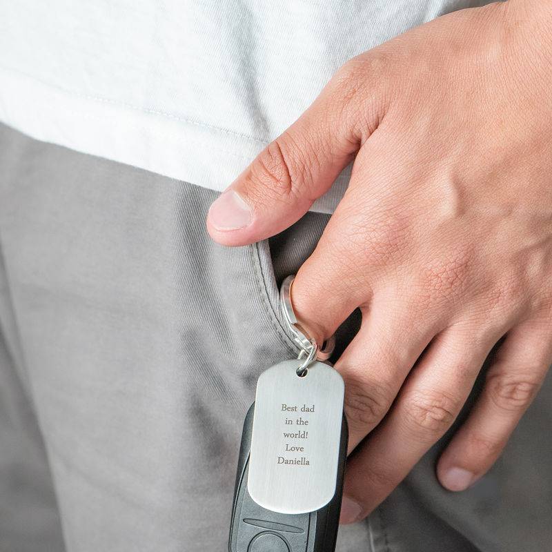 Dog Tag Schlüsselanhänger mit Gravur-1 Produktfoto