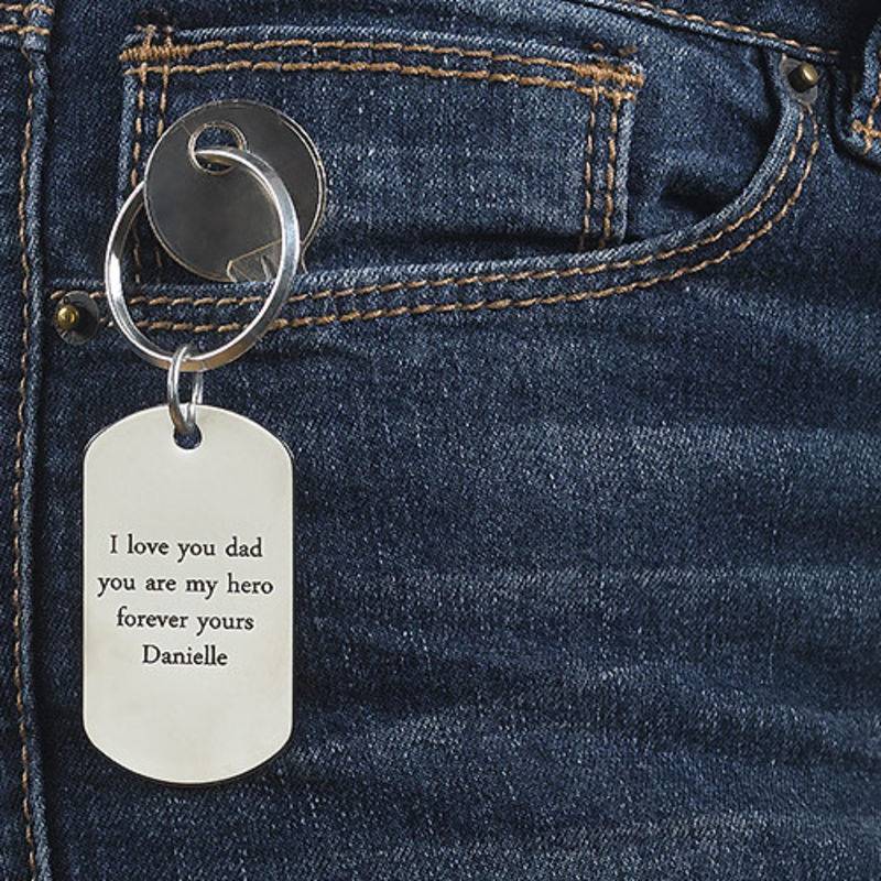 Dog Tag Schlüsselanhänger mit Gravur-2 Produktfoto