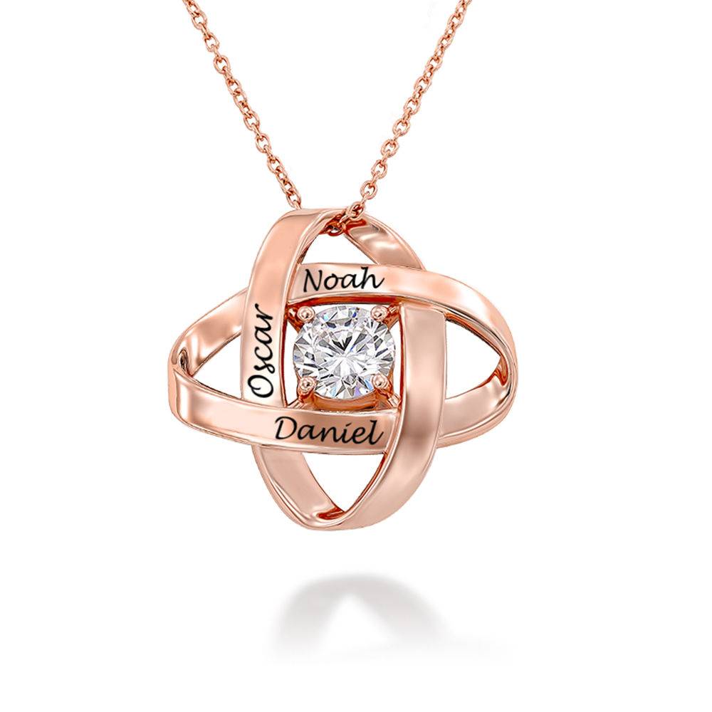 Galaxy Halskette mit Zirkonia - rosévergoldetes Sterlingsilber-3 Produktfoto