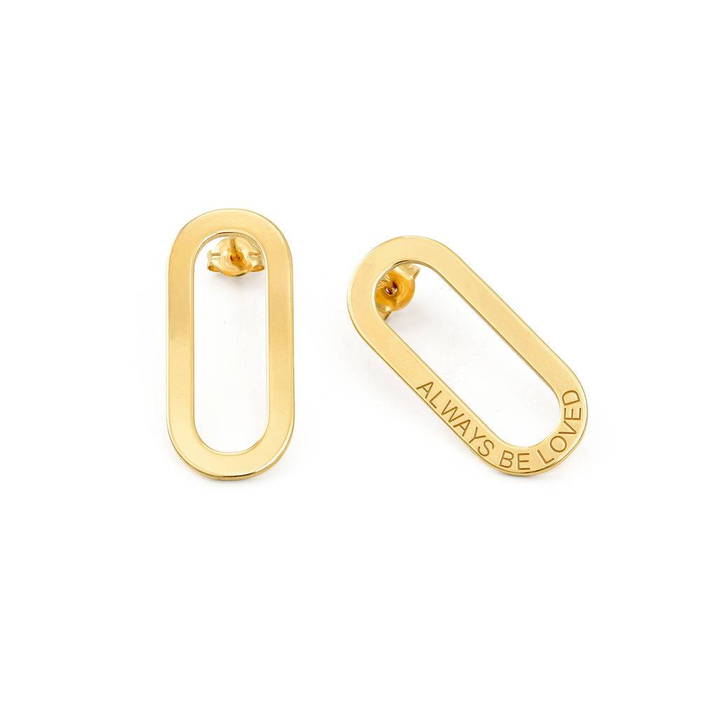 Aria Kettenglied-Ohrringe - 750er Gold-Vermeil-1 Produktfoto