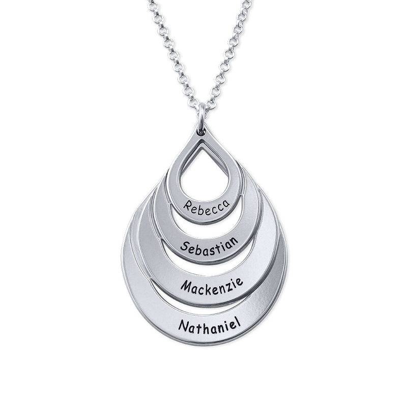 Gravierte Familienkette in Silber-1 Produktfoto