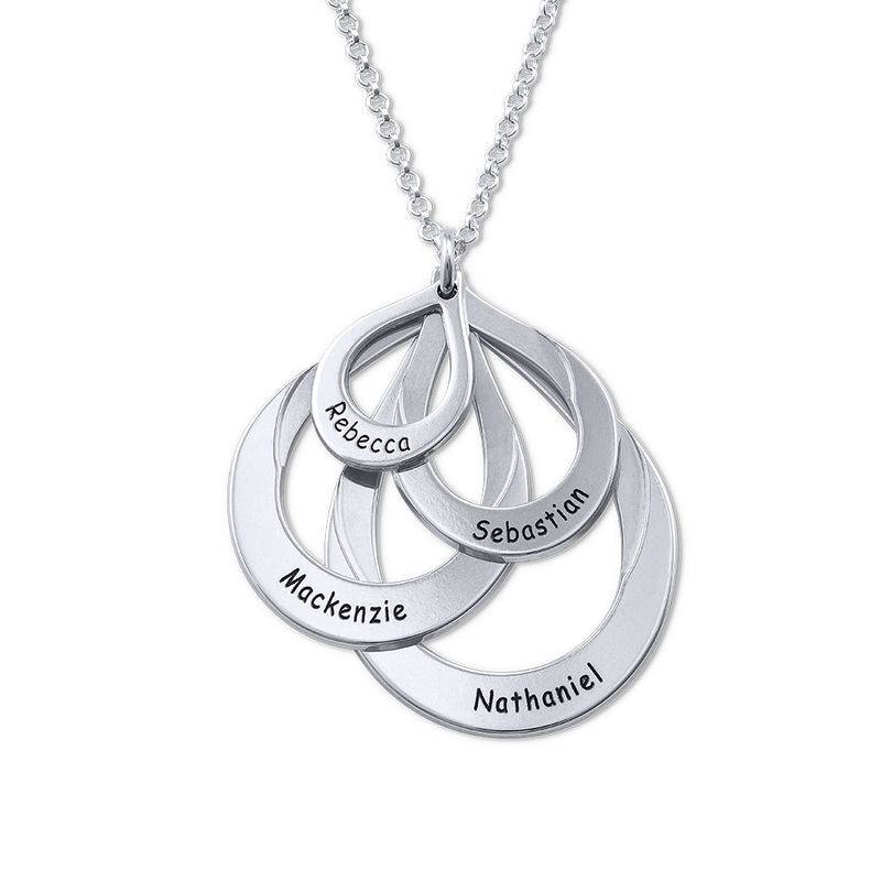 Gravierte Familienkette in Silber-2 Produktfoto
