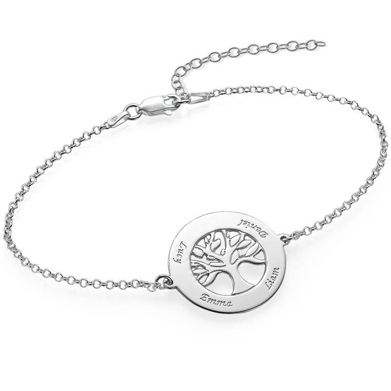 Familienbaum-Kreisarmband - 925er Sterlingsilber-1 Familienbaum-Kreisarmband - 925er Sterlingsilber-1 Produktfoto