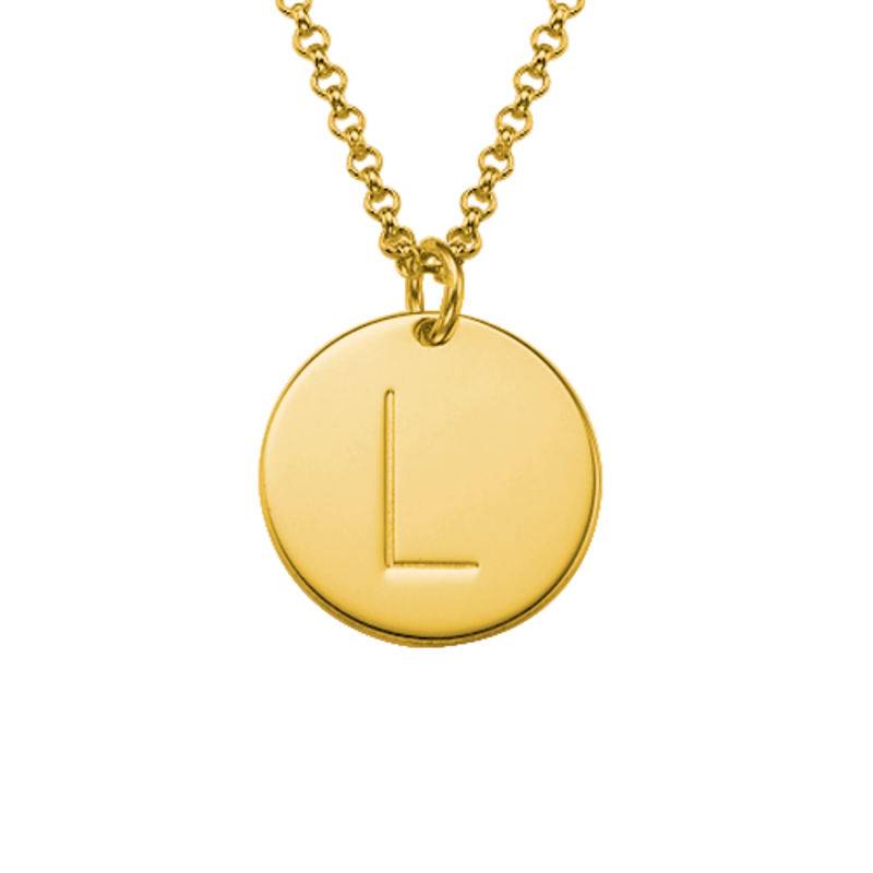 Initial-Anhänger-Kette - vergoldetes Sterlingsilber-1 Produktfoto