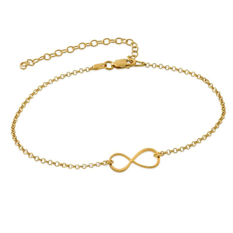 Armband / Fußkettchen mit Unendlichkeitssymbol - Gold-Vermeil-2 Produktfoto
