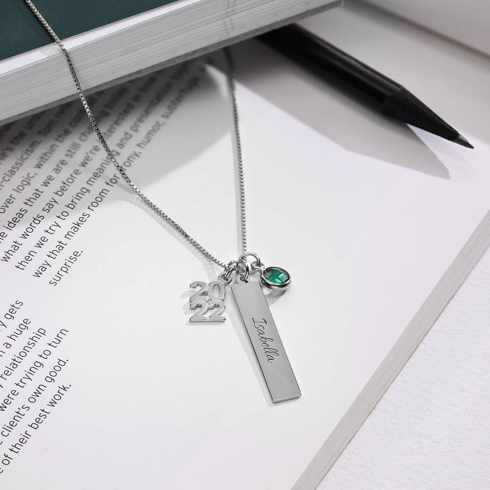 Charm-Halskette zum Schulabschluss - in Silber-1 Produktfoto