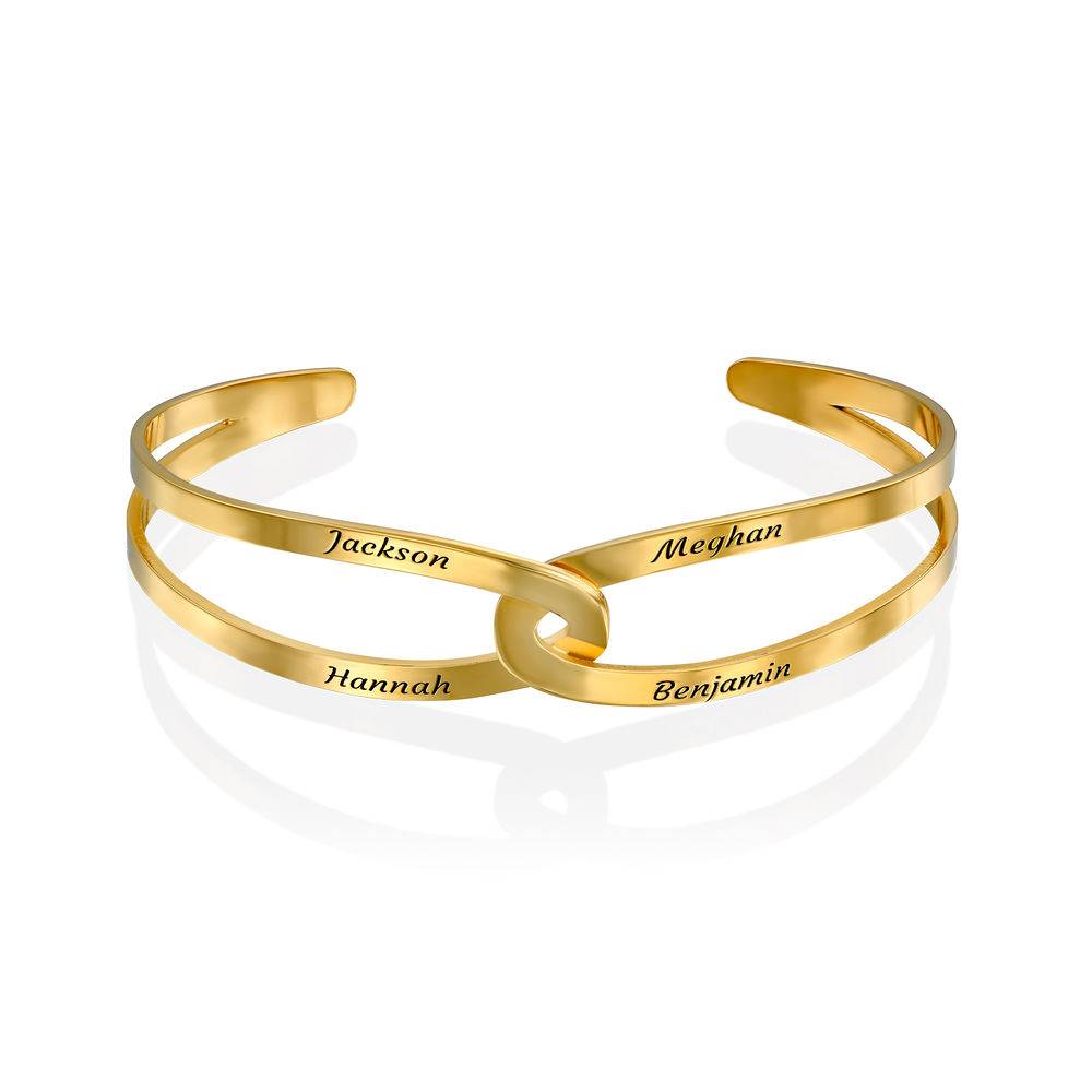 Hand in Hand - gravierter Armreif - Gold-Vermeil-2 Produktfoto