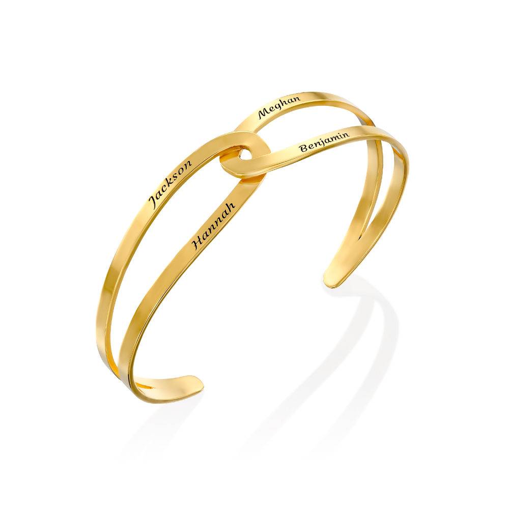 Hand in Hand - gravierter Armreif - Gold-Vermeil-5 Produktfoto