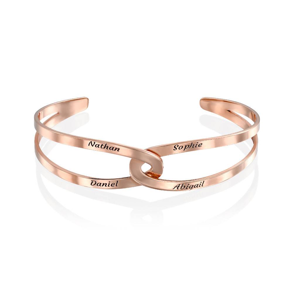 Hand in Hand - gravierter Armreif - rosévergoldetes Sterlingsilber-8 Produktfoto