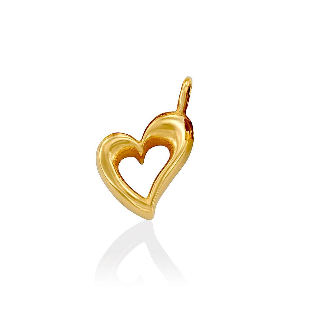 Herz-Charm für Linda Kreisanhänger-Kette - Gold-Vermeil-2 Produktfoto