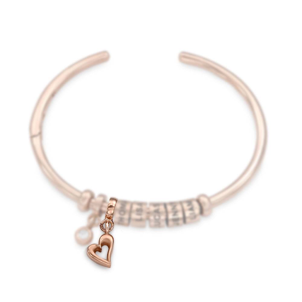 Herz-Charm für Linda Kreisanhänger-Armreif - Rosévergoldet-2 Produktfoto