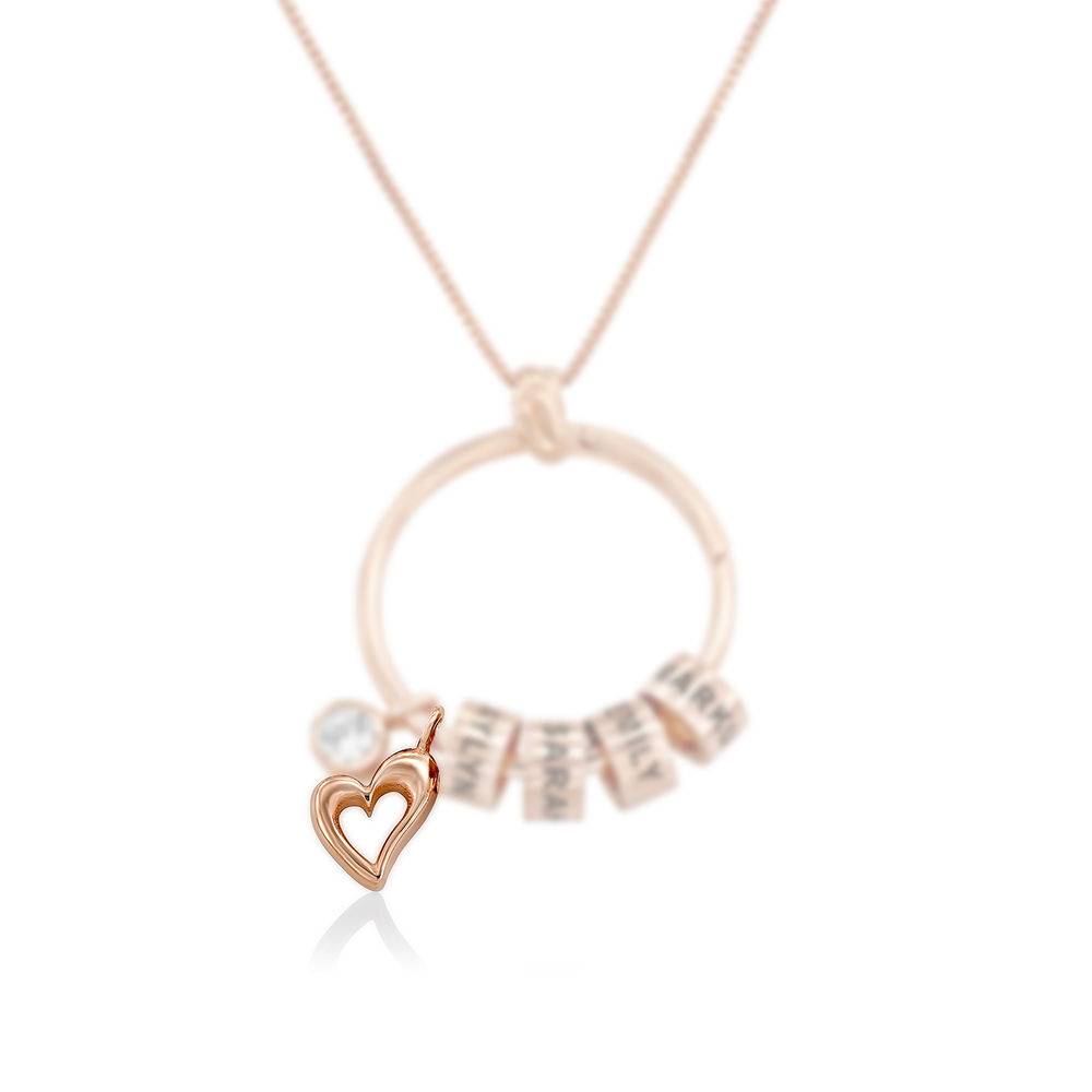Herz-Charm für Linda Kreisanhänger-Kette - Rosévergoldet-2 Produktfoto