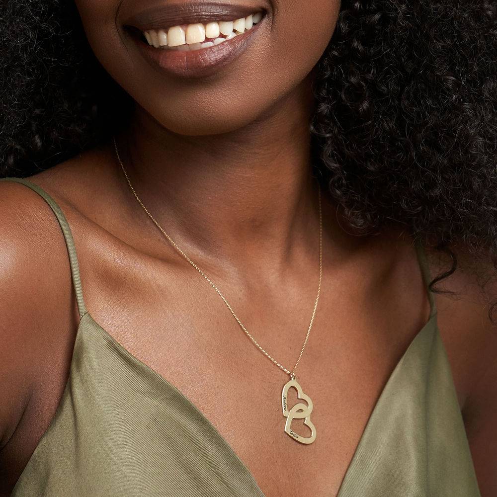 Herz an Herz - Kette - 417er Gelbgold-3 Herz an Herz - Kette - 417er Gelbgold-3 Produktfoto