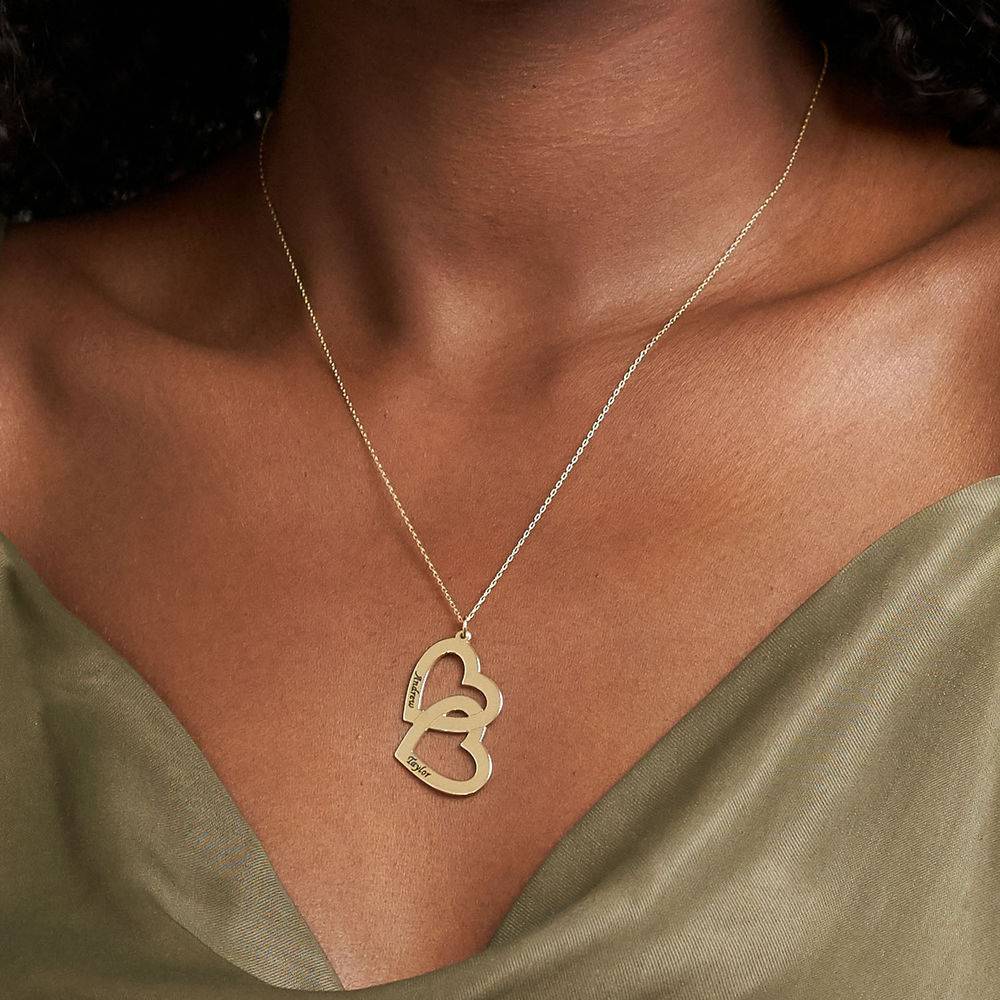 Herz an Herz - Kette - 417er Gelbgold-1 Herz an Herz - Kette - 417er Gelbgold-1 Produktfoto